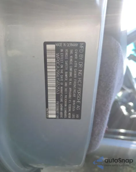 2001 Porsche 911 Carrera 2 из США, поврежденный, VIN WP0CA29941S652553